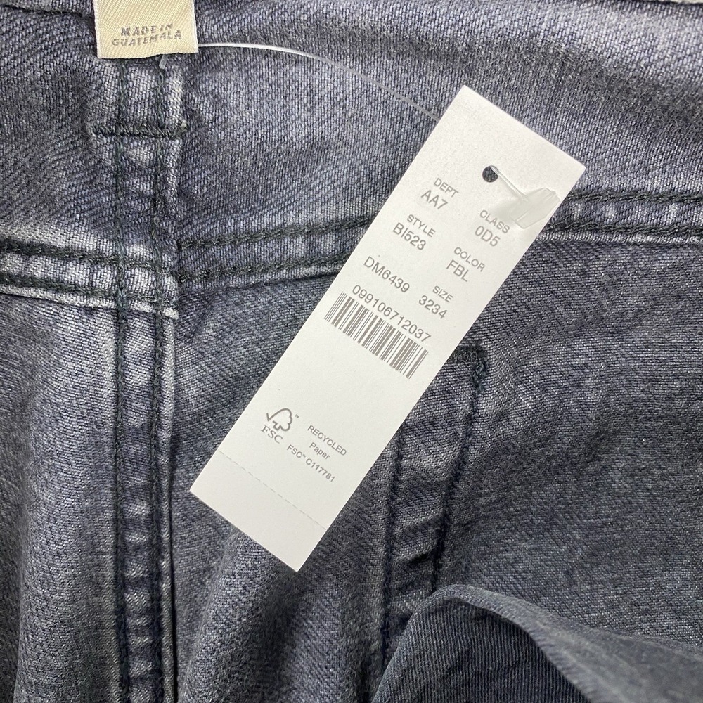 J Crew Jeans Mens 32x34 Black Wash 484 Slim Fit Tapered Leg - Picture 8 of 15